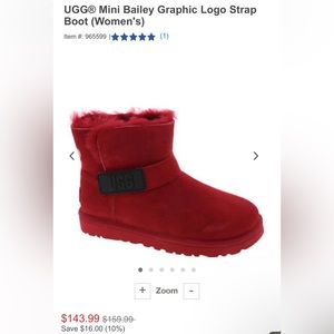 NBW UGG Mini Bailey Graphic Logo Strap Boot
